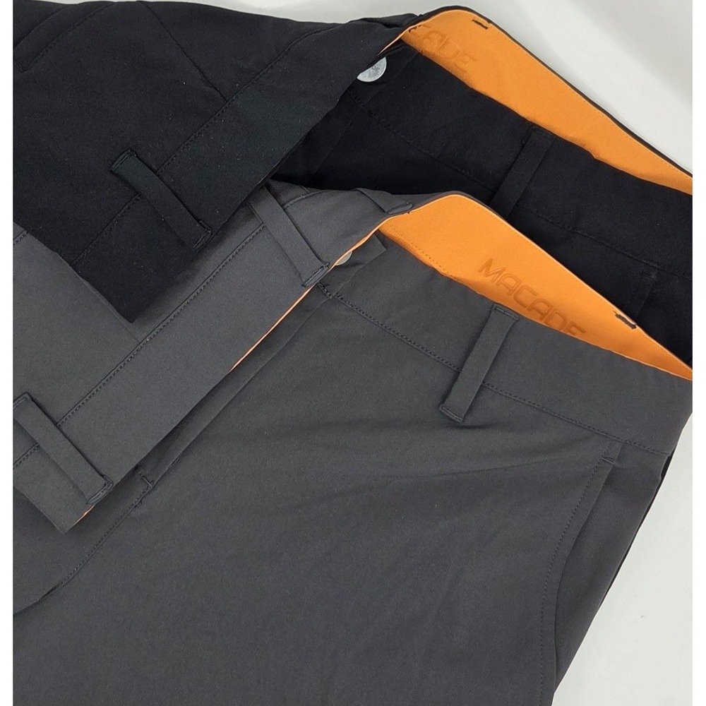 2 Pairs MACADE Performance Golf Pants Joggers, Black & Gray Men's 33x29 Slim Fit
